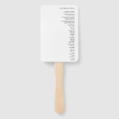 モダンクラシック結婚式 プログラムファン ハンドファン (裏面)