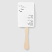 モダンクラシック結婚式 プログラムファン ハンドファン (正面)