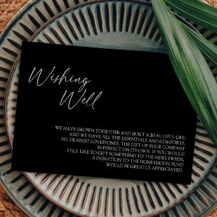 モダンクラシック結婚Black's Wishing Well エンクロージャーカード