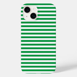 モダンクラシック緑と白ストライプの Case-Mate iPhone 14ケース