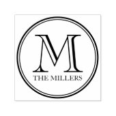 モダンクラシック縁ど家族名モノグラム セルフインキングスタンプ (デザイン)