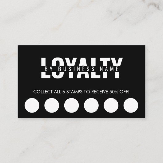 モダンクラシック美しいスパスクリプトロイヤリティカード ロイヤリティカード (正面)