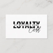 モダンクラシック美しいスパスクリプトロイヤリティカード ロイヤリティカード (裏面)