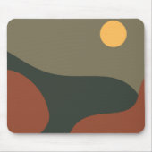 モダンクラシック色抽象芸術満月スモーク マウスパッド (正面)