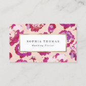 モダンクラシック赤抽象芸術フローラプロフェッショナル 名刺 (正面)