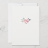 モダンクラシック赤面バラシックブライダルシャワー 招待状 (裏面)