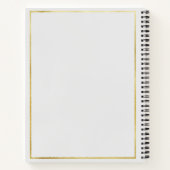 モダンクラシック金ゴールドフレームブライダルシャワーギフトリスト ノートブック (裏面)