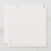 モダンクラシック金ゴールドフレームランブライダルシャワー 招待状 (裏面)