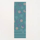 モダンクラシック青い円のパターン名 ヨガマット (正面)