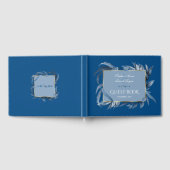 モダンクラシック青葉金ゴールドの幾何結婚 ゲストブック (全面)