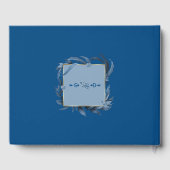 モダンクラシック青葉金ゴールドの幾何結婚 ゲストブック (裏面)