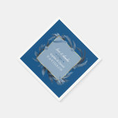 モダンクラシック青葉金ゴールドの幾何結婚 スタンダードカクテルナプキン (角)