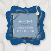 モダンクラシック青葉金ゴールドの幾何結婚 フェイバータグ (裏面)