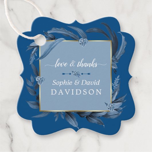 モダンクラシック青葉金ゴールドの幾何結婚 フェイバータグ (正面)