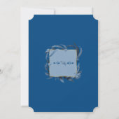 モダンクラシック青葉金ゴールドの幾何結婚 招待状 (裏面)