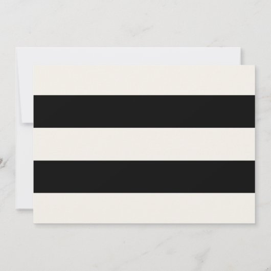 モダンクラシック黒い箱のプレート写真の日付を保存 招待状 (裏面)