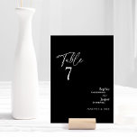 モダンクラシック黒の表結婚番カード テーブルナンバー<br><div class="desc">このモダンクラシックブ結婚ラックのテーブル番号カードはエレガント、あなたのテーブルにピッ結婚チしていモダンる。このデザインシンプルは、春、夏、秋、または冬の中伝統的で、クラシックのボホやミニマルなボホと一致するように暗い黒い背景にオフに設定された白いの書を特徴とす結婚る。この感じデザインに関しは、お気軽にお問い合わせください。</div>