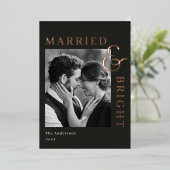 モダンクラシック ゴールド箔 Married and Bright 箔シーズンカード (立ち正面)