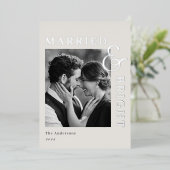 モダンクラシック シルバーフォイル 結婚して輝く 箔シーズンカード (立ち正面)