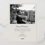 モダンクラシック シルバーフォイル 結婚して輝く 箔シーズンカード (裏面)
