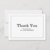 モダンクラシック セリフ体 結婚式 御礼カード サンキューカード (正面)