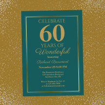 モダンクラシック・ティールゴールドの素晴らしい60歳の誕生日
