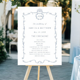 モダンクラシック フランス式結婚式プログラム ポスター