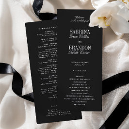 モダンクラシック ブラック結婚式プログラム