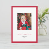 モダンクラシック レッドフレーム クリスマス フォトカード (スタンド正面)
