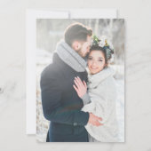 モダンクラシック |白黒の写真結婚の 招待状 (裏面)