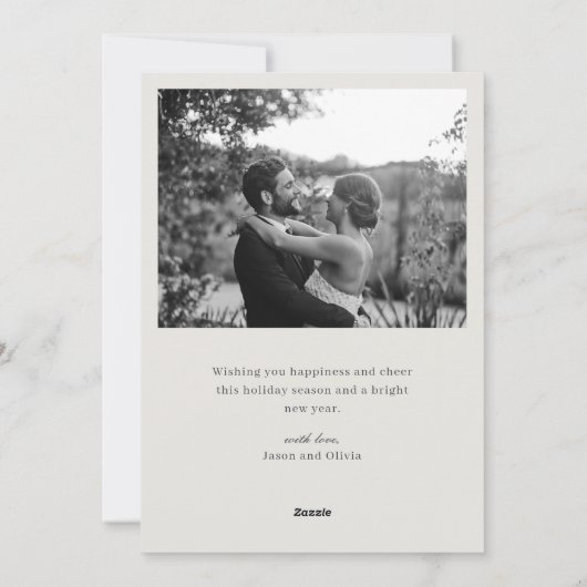 モダンクラシック 結婚したクリスマス 新婚 シーズンカード (裏面)