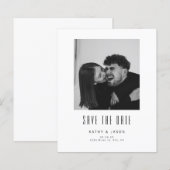 モダンクラシック 結婚式 写真付き 日程お知らせカード (正面/裏面)