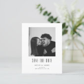 モダンクラシック 結婚式 写真付き 日程お知らせカード (スタンド正面)
