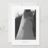 モダンクラシック 結婚式 白黒 2枚 写真 サンキューカード (正面)