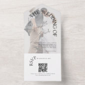 モダンクラシックArch Photo QRコードの結婚QR オールインワン招待状 (内側)
