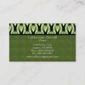 モダンクラシックBusiness Card, Olive Green 名刺 (裏面)