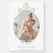 モダンクラシックFrame Merry Christmas写真ホリデー マグネット (正面)