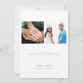 モダンクラシックMagnolia BW Wedding Save the Date 招待状 (裏面)