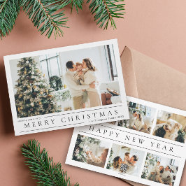 モダンクラシックMerry Christmas Photo Collage シーズンカード