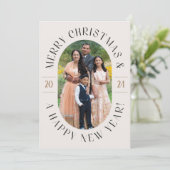 モダンクラシックOvalフォトクリスマスカード シーズンカード (スタンド正面)