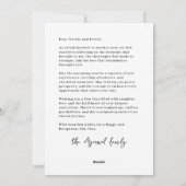 モダンクラシックOvalフォトクリスマスカード シーズンカード (裏面)