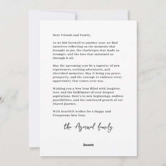 モダンクラシックOvalフォトクリスマスカード シーズンカード (裏面)