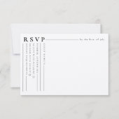 モダンクラシックRSVPのカー結婚ド ノートカード (正面)
