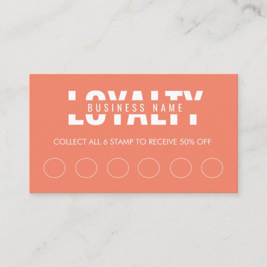 モダンクラシックTerracottaスクリプト ロイヤリティカード (正面)