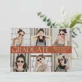 モダンクラシックTerracotta 6写真卒業 案内状 (スタンド正面)