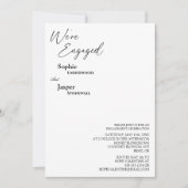 モダンクラシックWe're写真婚約した婚約 招待状 (正面)