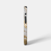 モダンクラックゴールドホワイトスタイリスト iPhoneケース (左側面)