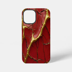 モダンクラックゴールドレッドスタイリスト iPhone 12 MINIケース