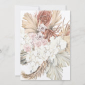 モダンクラフト パンパスグラス フローラル トロピカル ジャングル 招待状 (裏面)