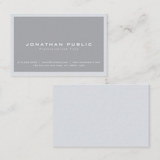 モダンクリエイティブお洒落デザイングレープレーントレンディー 名刺 (正面/裏面)